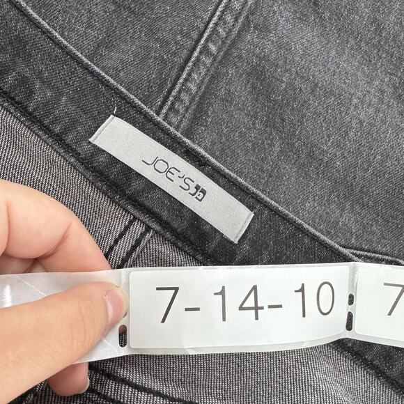 Joes Jeans Skirt Womens 28 Washed Black Denim High-Rise Nerine Raw Hem Slit - Picture 7 of 12